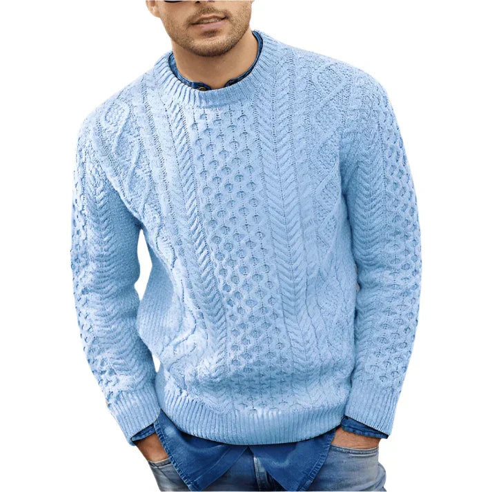 Grayson Pull Homme – Pull Torsadé Chaud & Élégant en Maille Hiver Confortable
