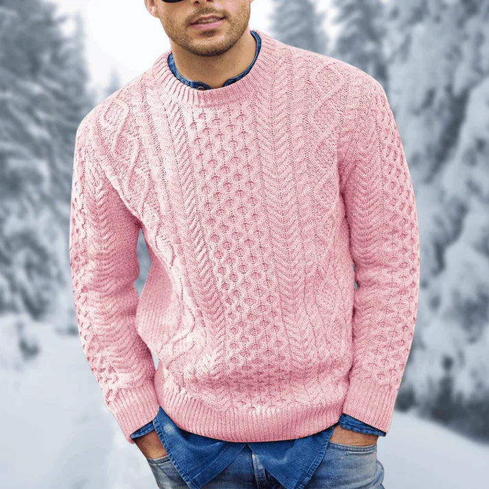 Grayson Pull Homme – Pull Torsadé Chaud & Élégant en Maille Hiver Confortable
