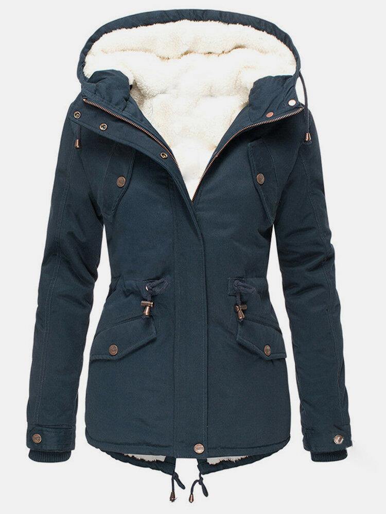 Rosalie Veste d’Hiver Femme – Manteau Imperméable Chaud avec Capuche & Doublure Confortable