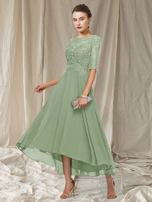 Manon Women's Evening Dress – Elegant Lace Long Dress with Flowy Cut for Ceremonies