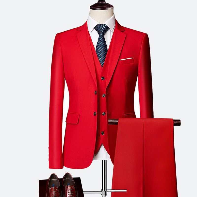 Matteo Costume Homme 3 Pièces – Ensemble Élégant Slim Fit avec Tissu Respirant pour Mariages et Affaires
