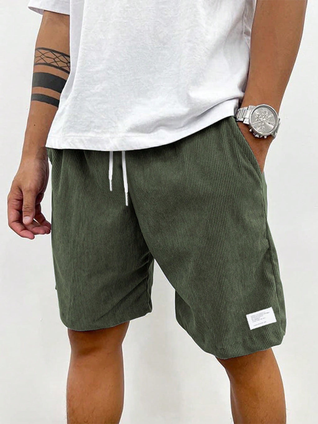 Andrew Short Homme en Velours Côtelé – Short Confortable avec Stretch et Style Intemporel
