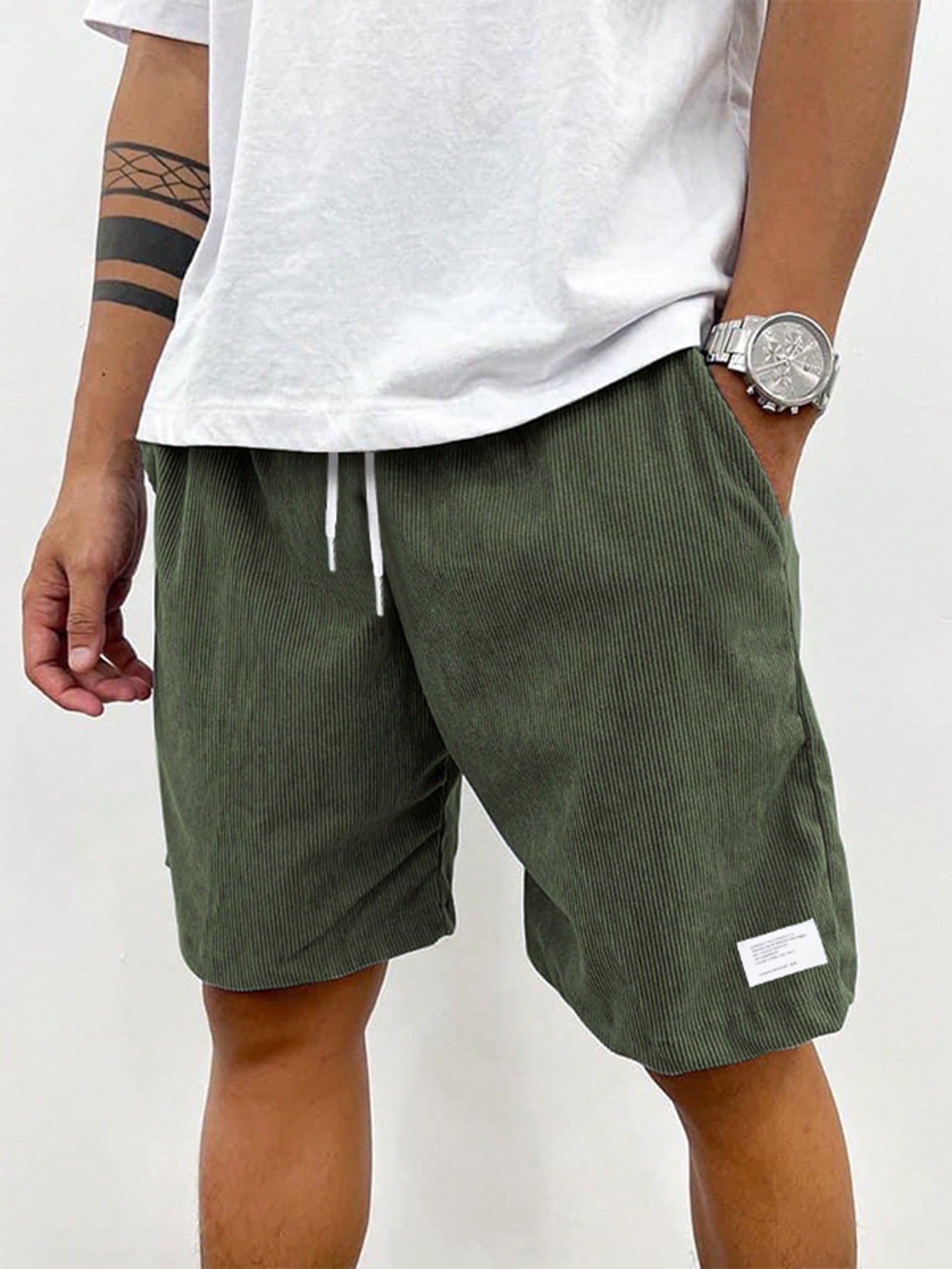 Andrew Short Homme en Velours Côtelé – Short Confortable avec Stretch et Style Intemporel