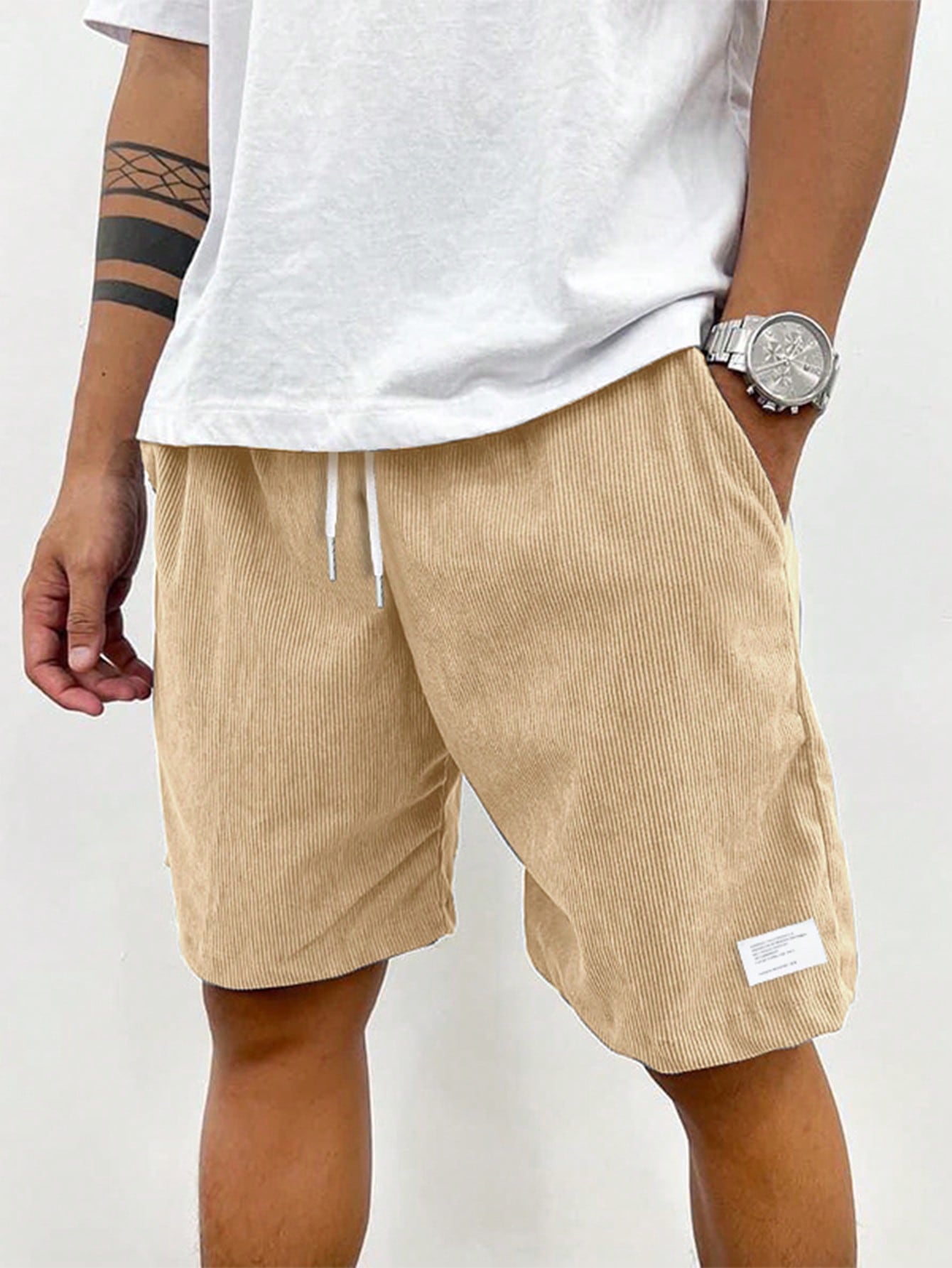 Andrew Short Homme en Velours Côtelé – Short Confortable avec Stretch et Style Intemporel