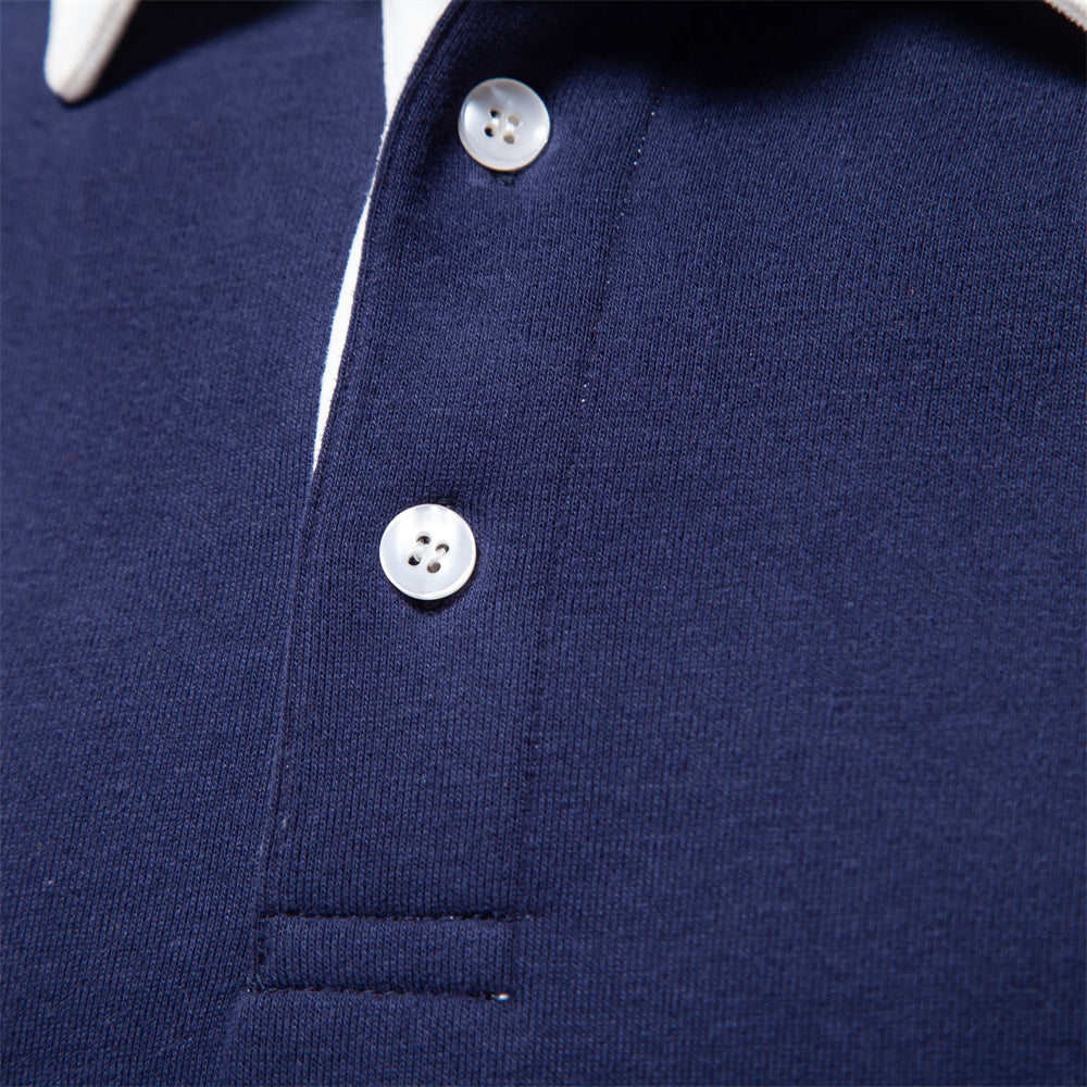 Ethan Pull Polo Homme – Sweat à Manches Longues Respirant avec Col Polo Classique