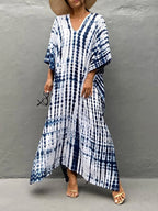 Vanessa Abito Caftano Lungo Donna – Abito Maxi Estivo Fluido in Stile Boho Chic