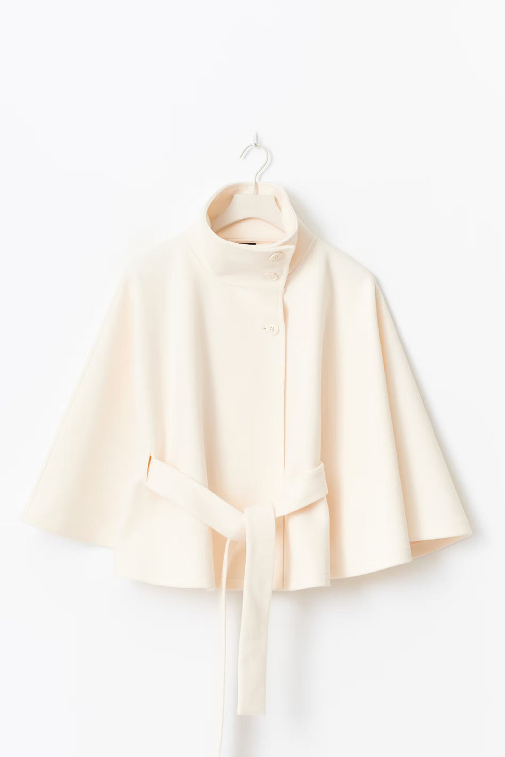 Adeline Manteau Femme en Laine – Manteau Long avec Col Montant, Ceinture Amovible et Coupe Élégante