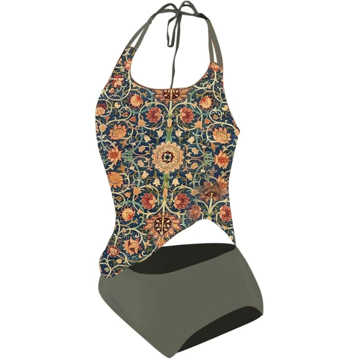Madison Tankini Femme – Tankini Imprimé Mandala avec Short Taille Haute & Coupe Confortable