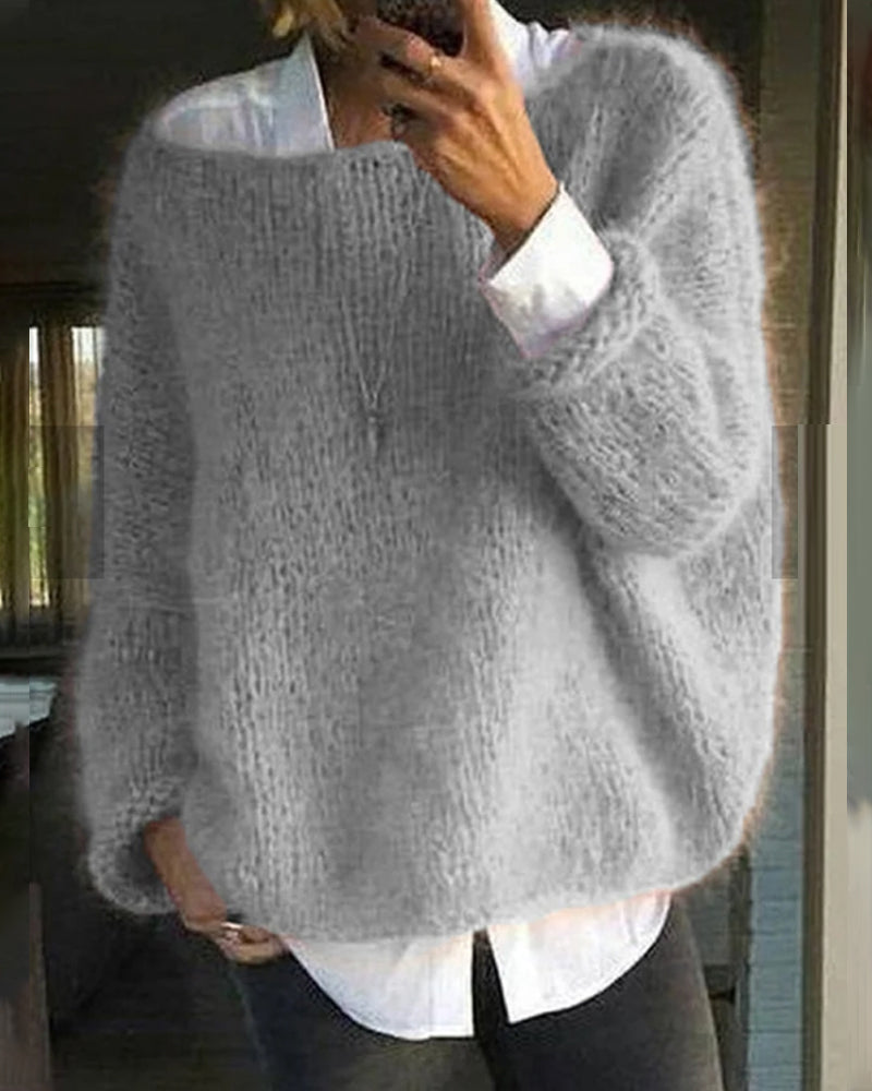 Elora Pull Femme en Maille – Pull Tricoté Doux à Manches Longues avec Coupe Confortable et Style Intemporel
