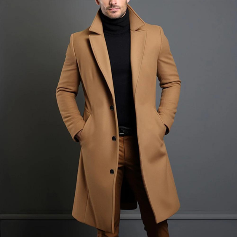 Arthur Manteau Homme en Laine – Manteau Classique en Laine Chaude avec Coupe Élégante