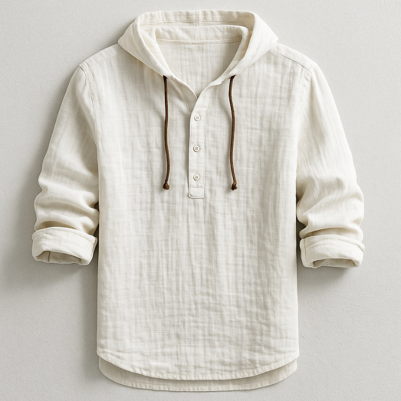 Nathaniel Chemise à Capuche Homme – Coton Léger Respirant, Coupe Moderne & Style Casual Chic
