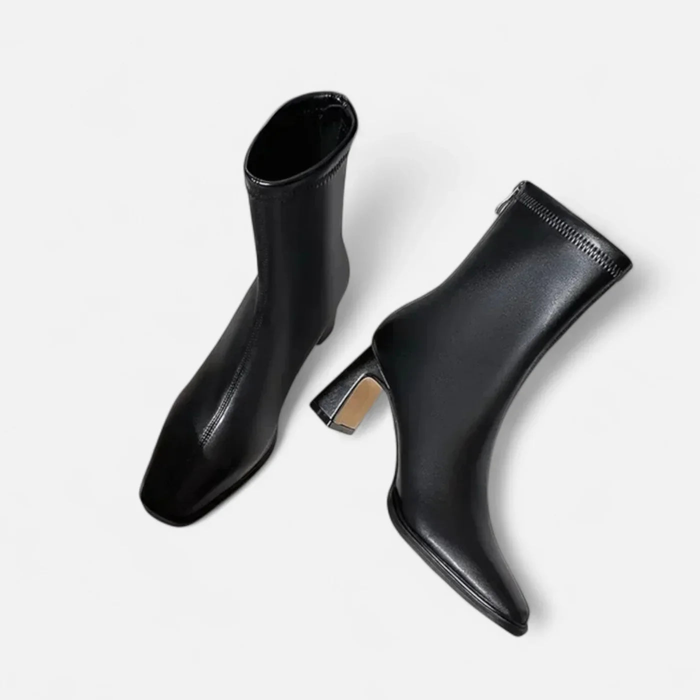 Grace Bottines Femme – Bottines à Talon Bloc avec Bout Carré et Doublure Confortable