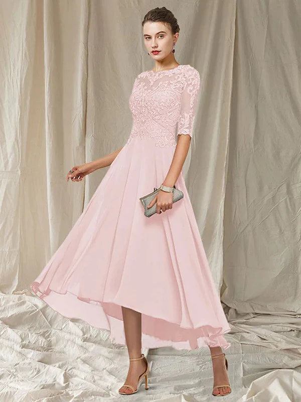 Manon Vestido de Noche para Mujer – Vestido Largo de Encaje Elegante con Caída Fluida para Ceremonias