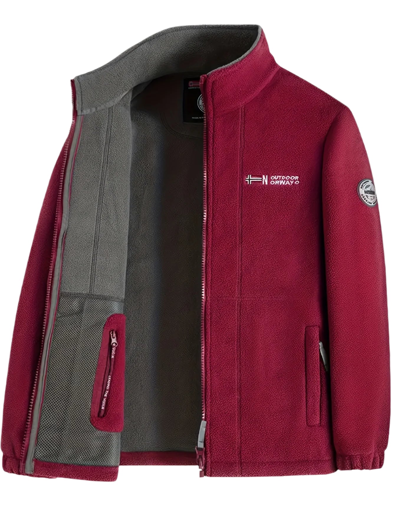 Brandon Veste Polaire Homme – Veste Outdoor Chaude et Légère avec Col Haut Protecteur