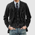 Connor Blazer Homme en Velours Côtelé – Blazer Élégant avec Gilet Assorti au Style Classique