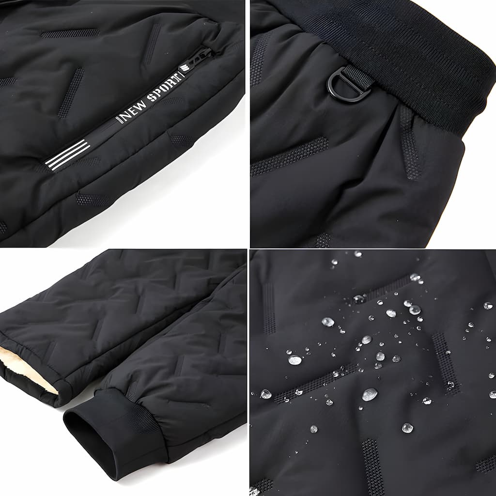 Zinnia Pantalon Thermique Femme – Jogging Hiver Imperméable avec Doublure Sherpa et Poches Zippées