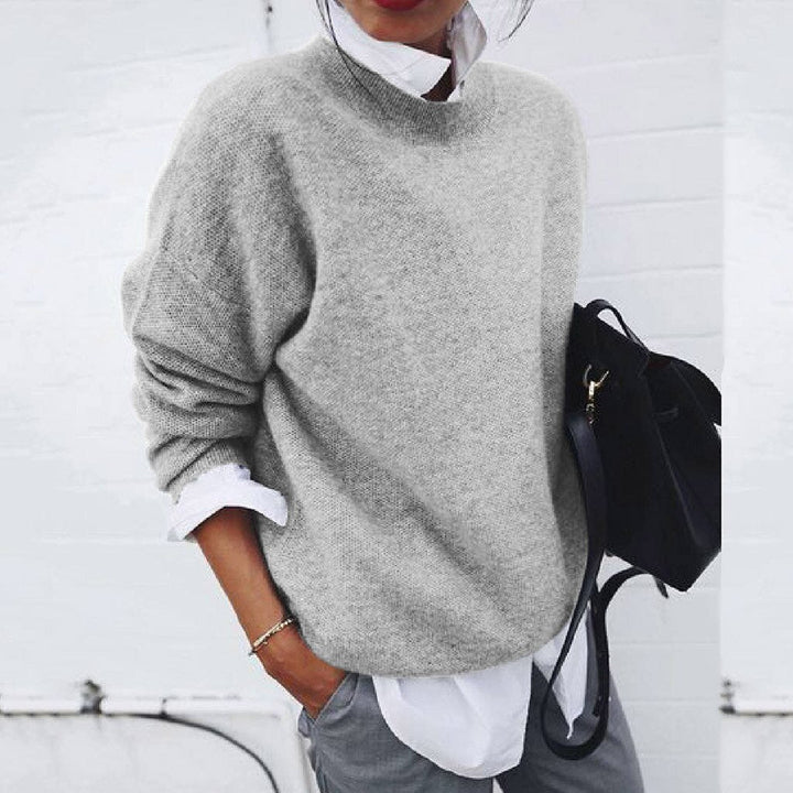 Emily Pull Femme en Cachemire – Pull 100 % Cachemire Premium avec Col Rond Classique et Coupe Élégante