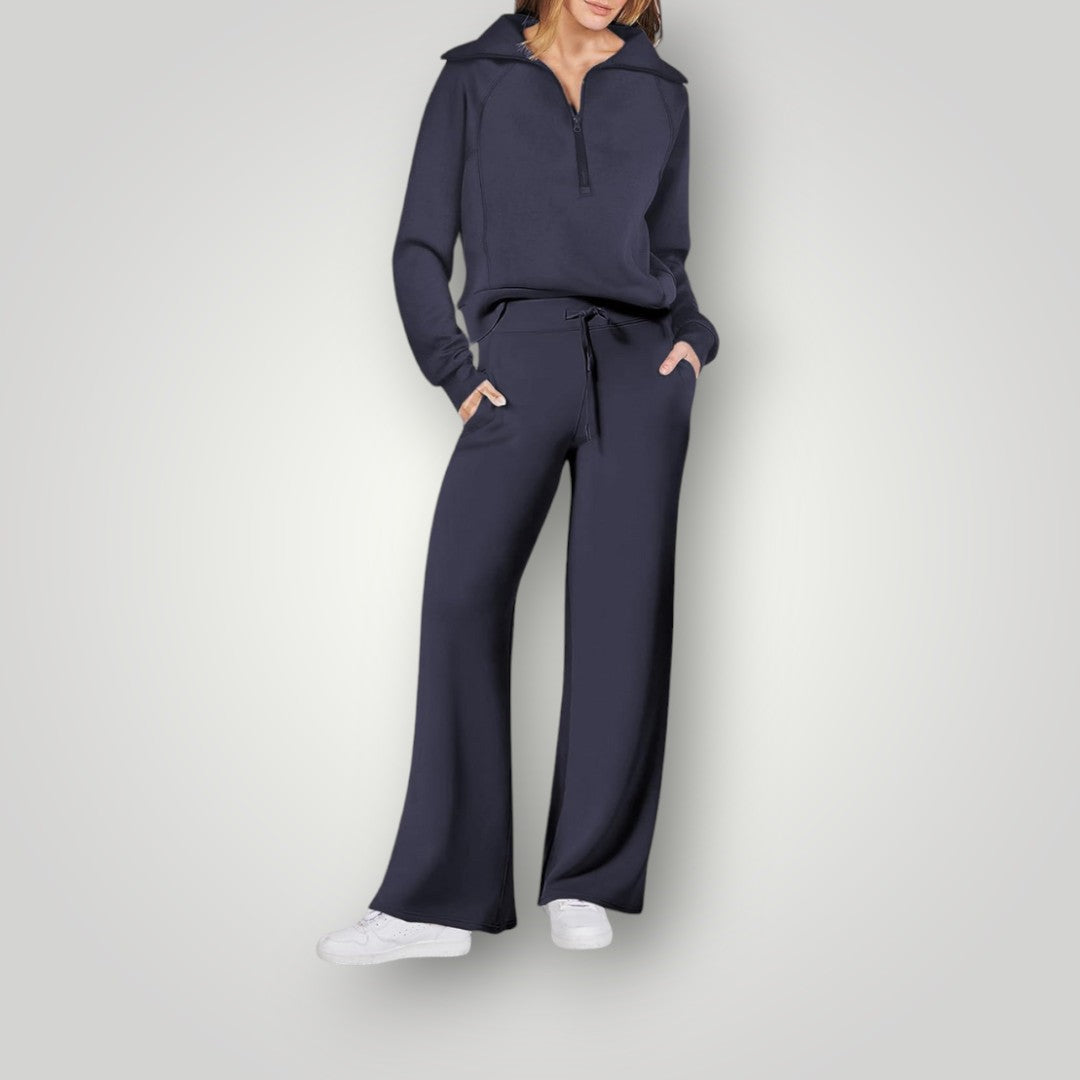 Solenne Ensemble Loungewear Femme – Ensemble Sweat Oversize et Pantalon de Jogging en Tissu Doux et Confortable