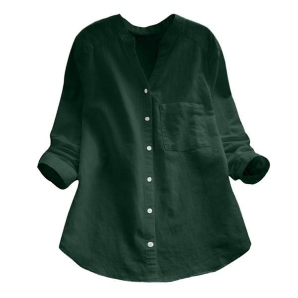 Everly Chemise Femme – Chemise en Lin-Coton Respirante à Coupe Ample & Style Décontracté