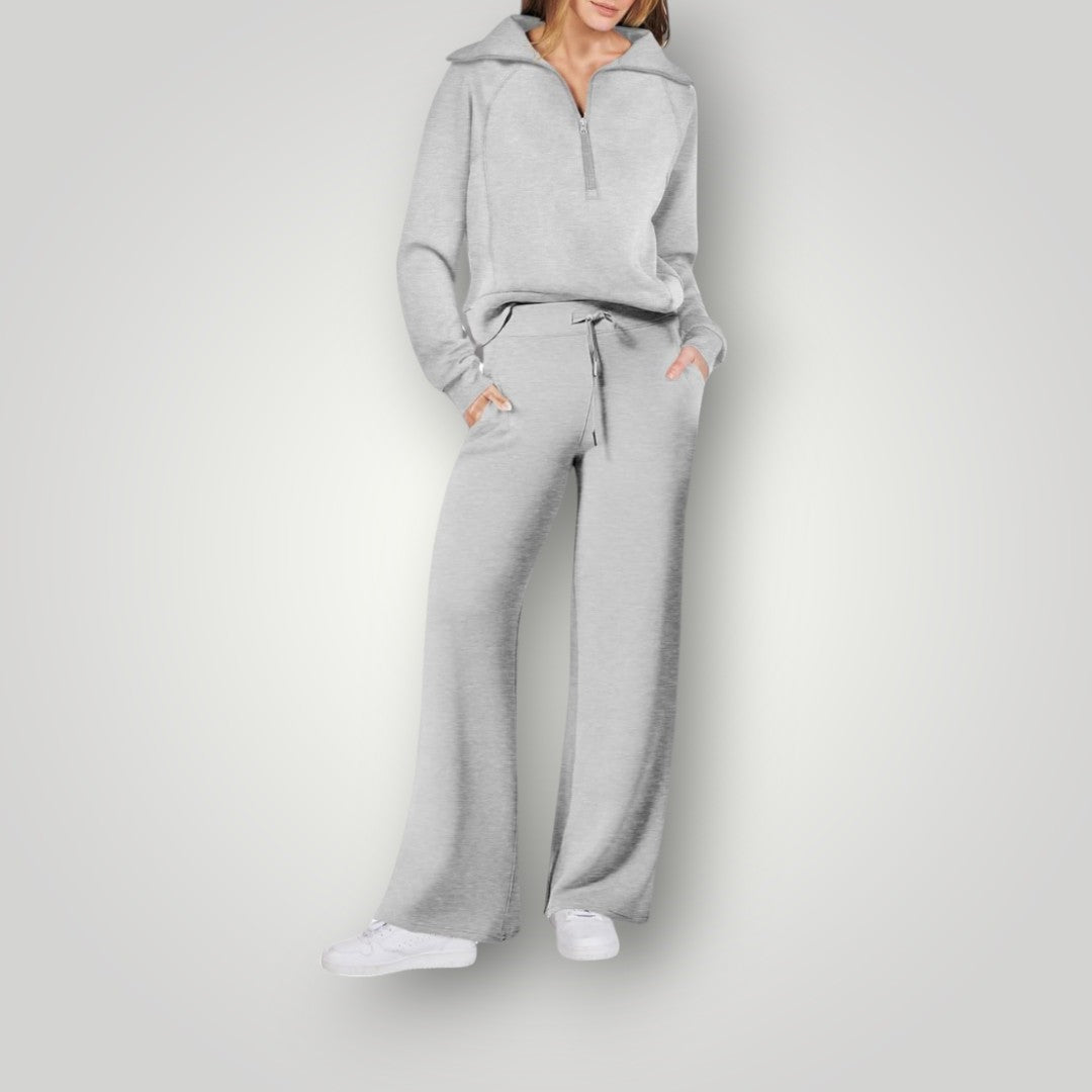 Solenne Ensemble Loungewear Femme – Ensemble Sweat Oversize et Pantalon de Jogging en Tissu Doux et Confortable
