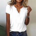 Caroline Blouse Femme – Col V Élégant & Tissu Léger Respirant pour un Confort Estival