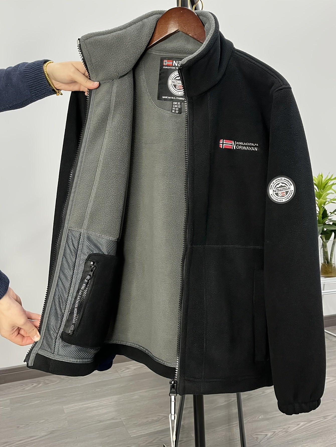 Brandon Veste Polaire Homme – Veste Outdoor Chaude et Légère avec Col Haut Protecteur