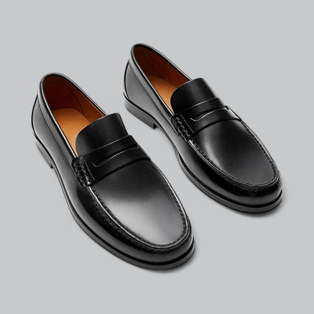 Antoine Mocassins Homme en Cuir – Chaussures Slip-On Élégantes avec Semelle en Caoutchouc