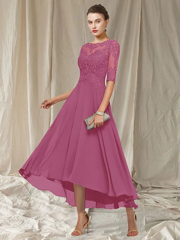 Manon Vestido de Noche para Mujer – Vestido Largo de Encaje Elegante con Caída Fluida para Ceremonias