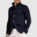 Jacob Veste Homme Élégante – Maille Texturée avec Col Montant & Coupe Moderne