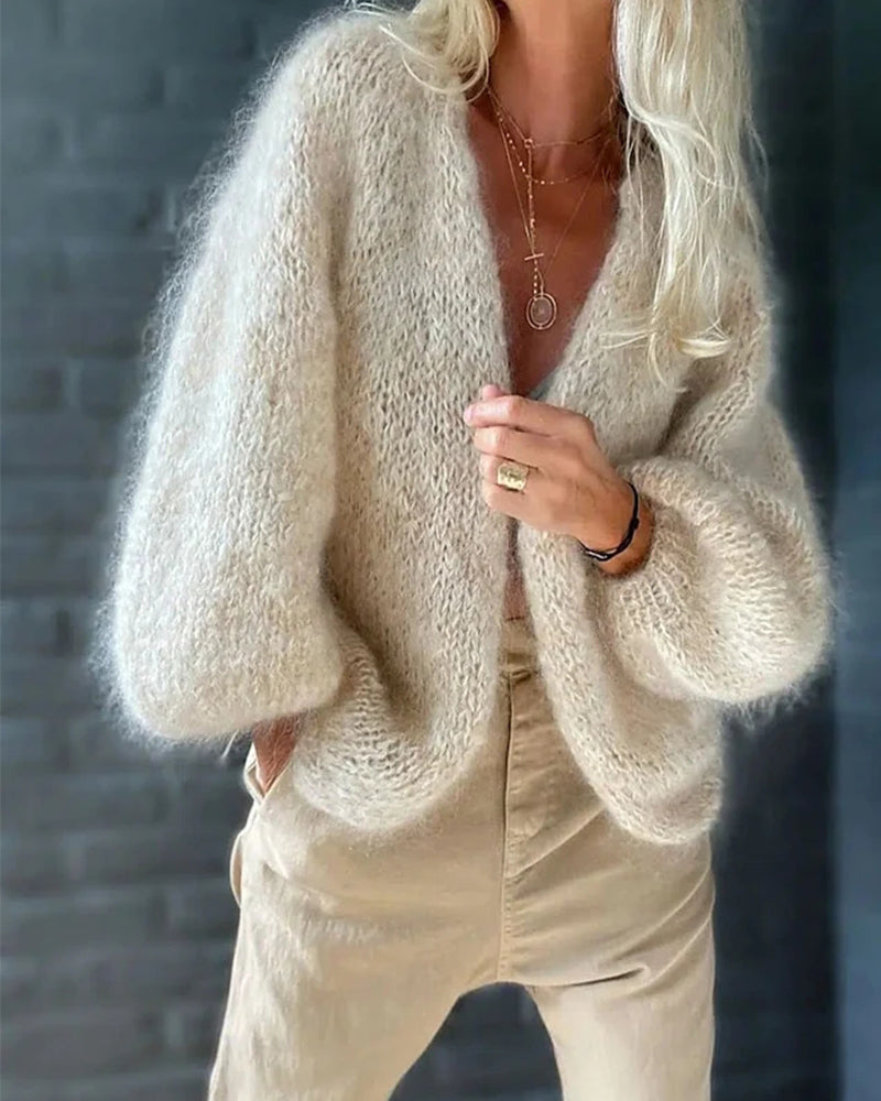 Stephanie Gilet Femme – Cardigan Doux & Confortable au Design Intemporel pour l'Hiver