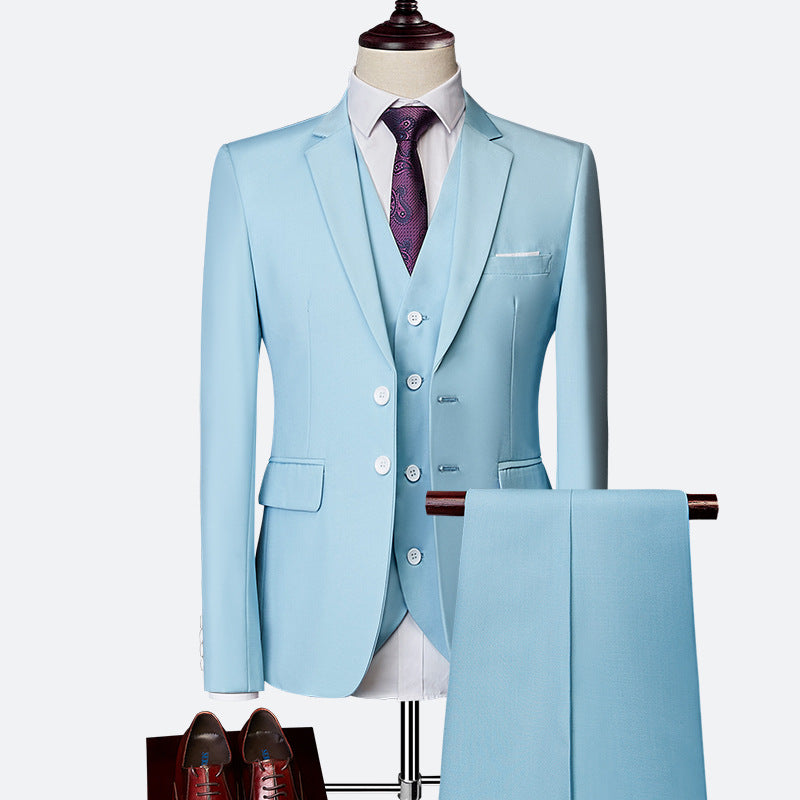 Matteo Costume Homme 3 Pièces – Ensemble Élégant Slim Fit avec Tissu Respirant pour Mariages et Affaires
