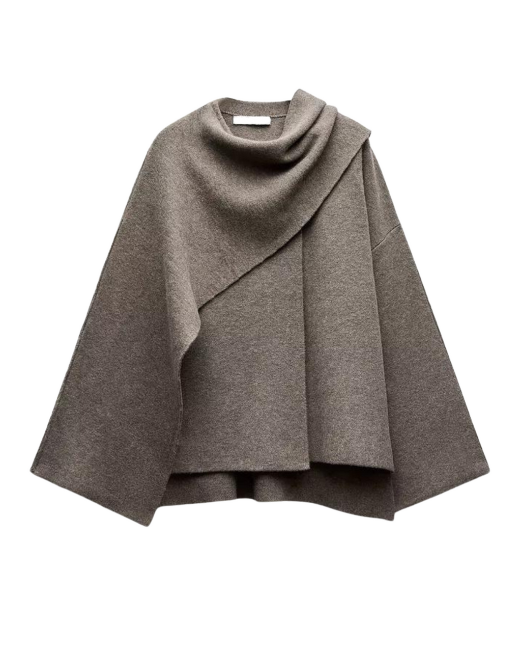 Poncho Colette para mujer de lana – Poncho asimétrico elegante con calidez acogedora