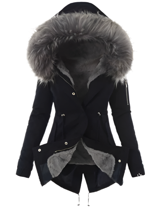 Ella Manteau Femme – Manteau d'Hiver Long avec Isolation Thermique et Coupe Élégante