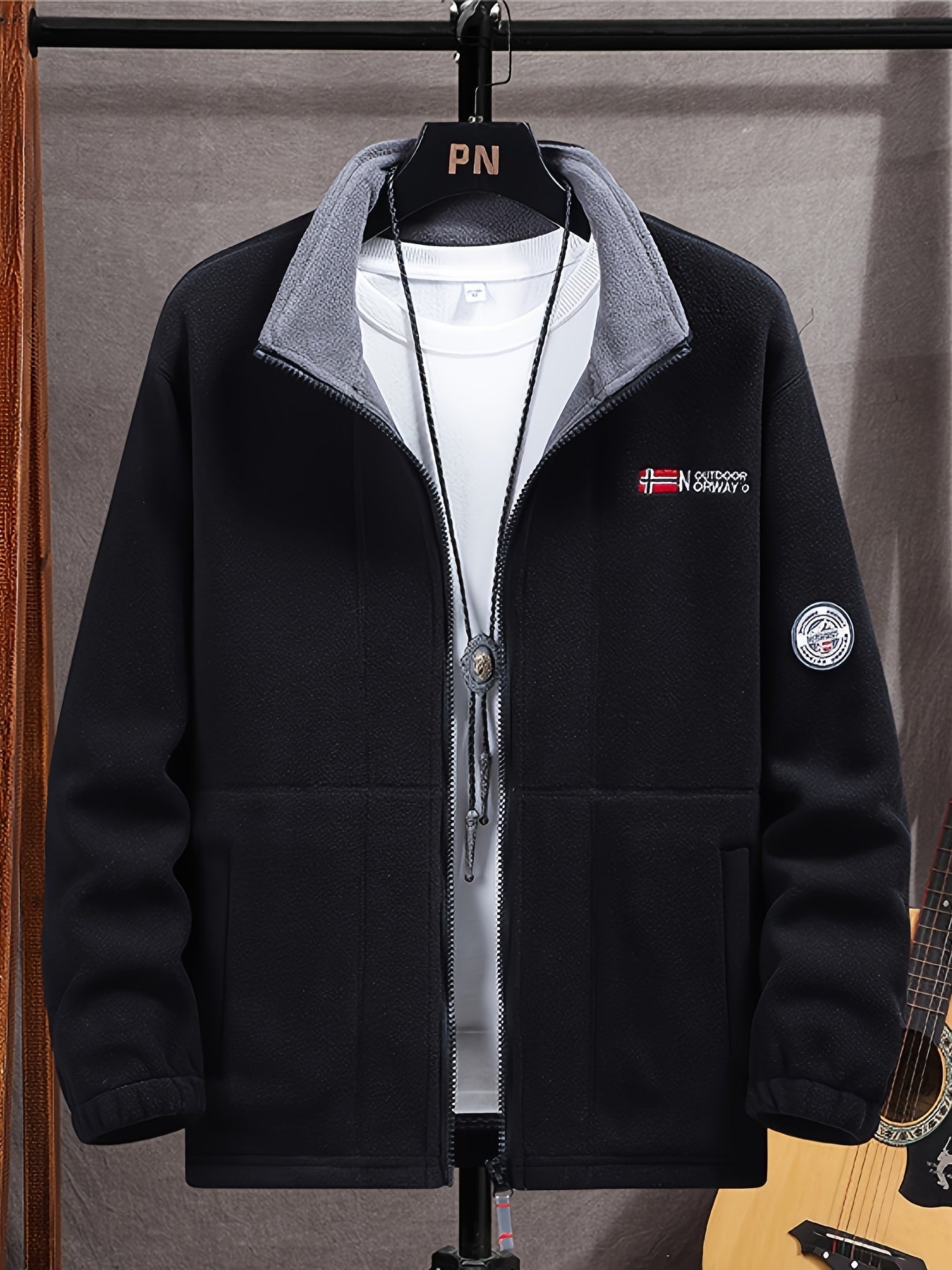 Brandon Veste Polaire Homme – Veste Outdoor Chaude et Légère avec Col Haut Protecteur