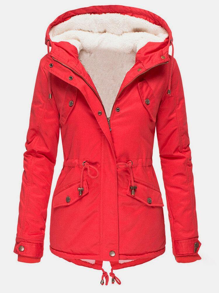 Rosalie Veste d’Hiver Femme – Manteau Imperméable Chaud avec Capuche & Doublure Confortable