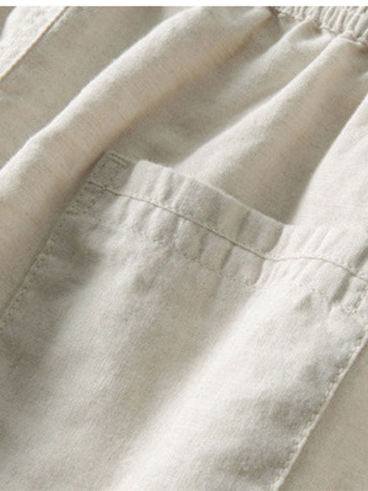 Logan Ensemble Estival Homme – Ensemble en Lin Léger avec Chemise à Manches Courtes et Pantalon Confortable