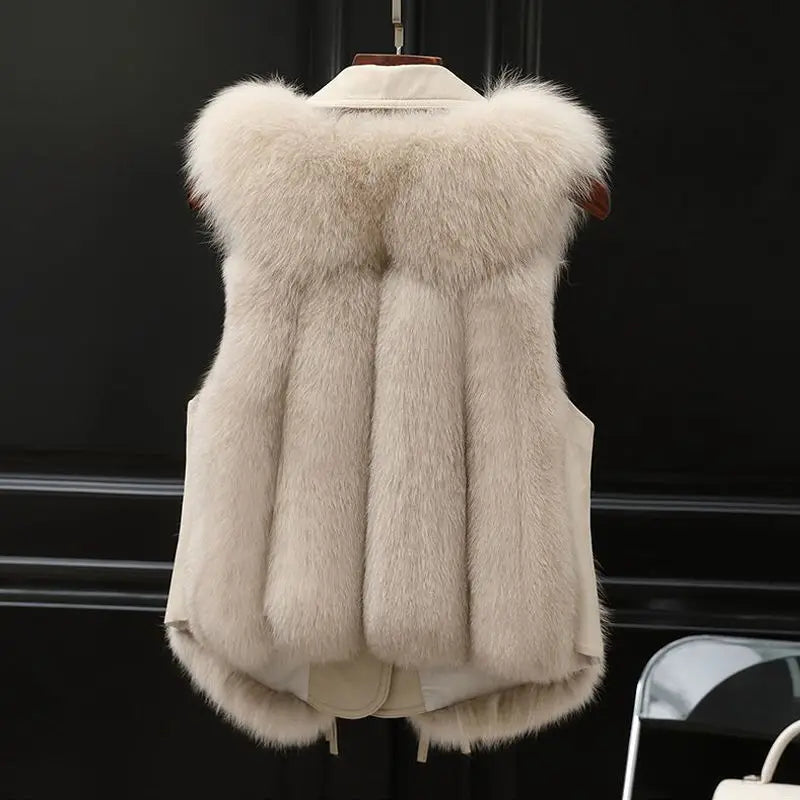 Kelsey Gilet Femme en Fausse Fourrure – Gilet Élégant avec Coupe Ajustable & Doublure Douce