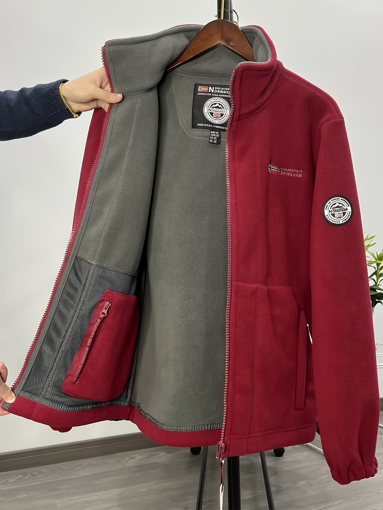 Brandon Veste Polaire Homme – Veste Outdoor Chaude et Légère avec Col Haut Protecteur