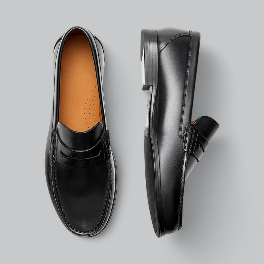 Antoine Mocassins Homme en Cuir – Chaussures Slip-On Élégantes avec Semelle en Caoutchouc