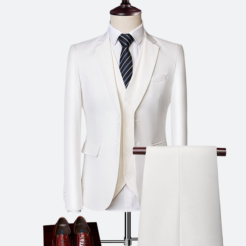 Matteo Costume Homme 3 Pièces – Ensemble Élégant Slim Fit avec Tissu Respirant pour Mariages et Affaires