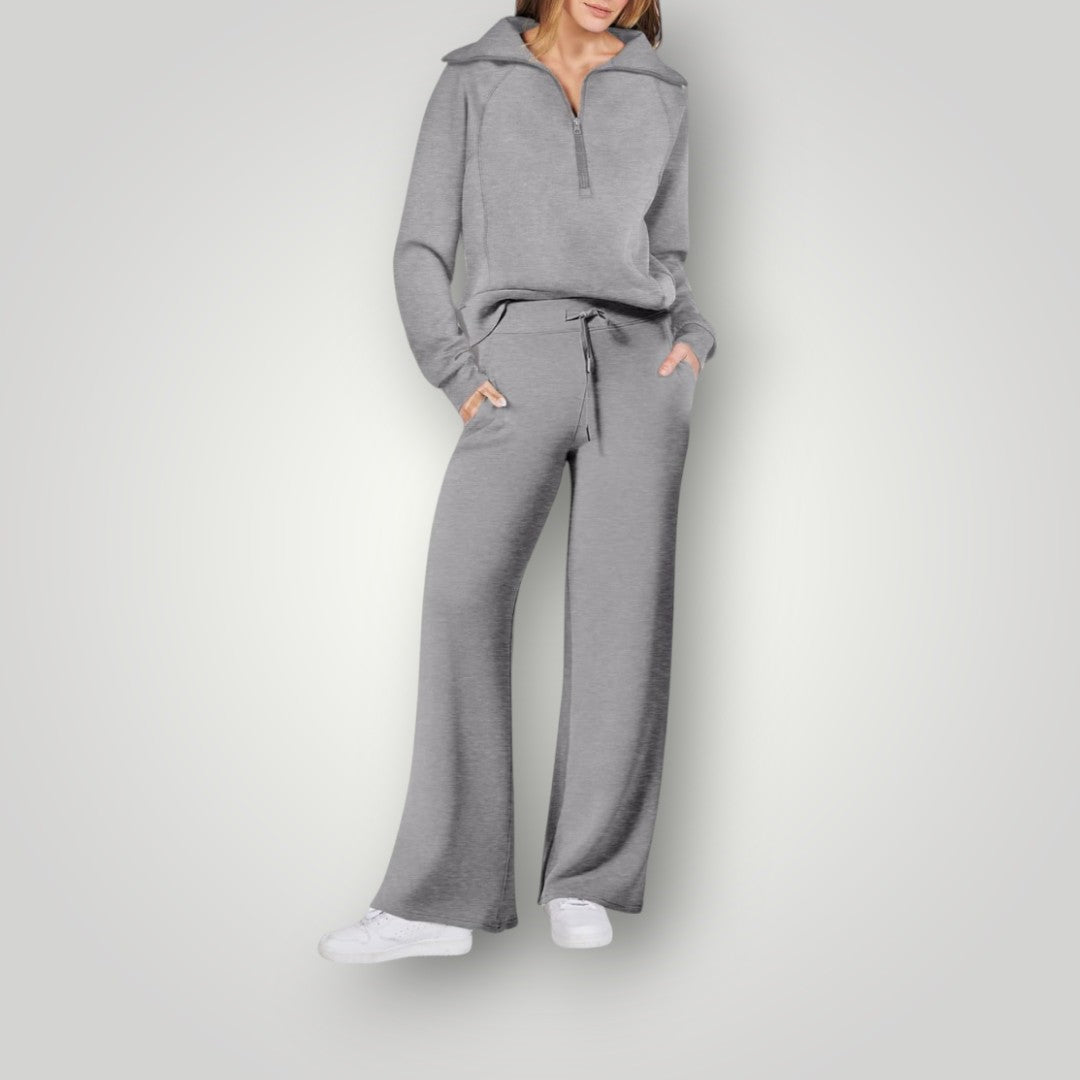 Solenne Ensemble Loungewear Femme – Ensemble Sweat Oversize et Pantalon de Jogging en Tissu Doux et Confortable