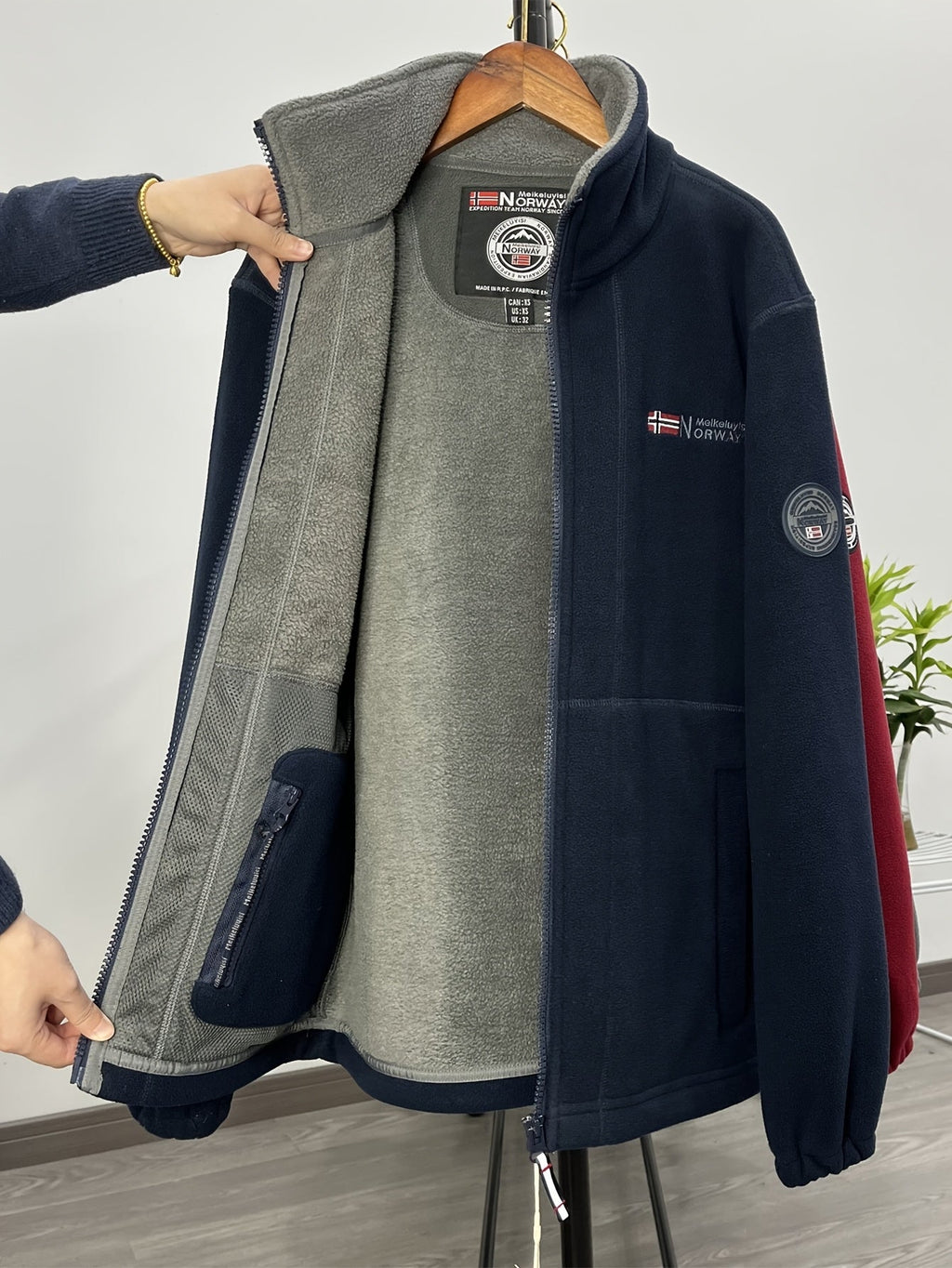 Brandon Veste Polaire Homme – Veste Outdoor Chaude et Légère avec Col Haut Protecteur