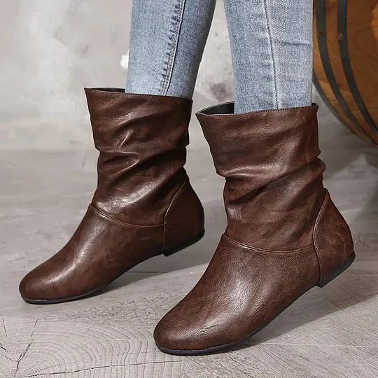 Emma Bottes en Cuir Femme – Bottines en Cuir Véritable avec Semelle Antidérapante Élégante