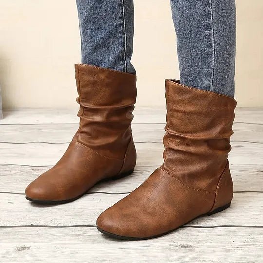 Emma Bottes en Cuir Femme – Bottines en Cuir Véritable avec Semelle Antidérapante Élégante
