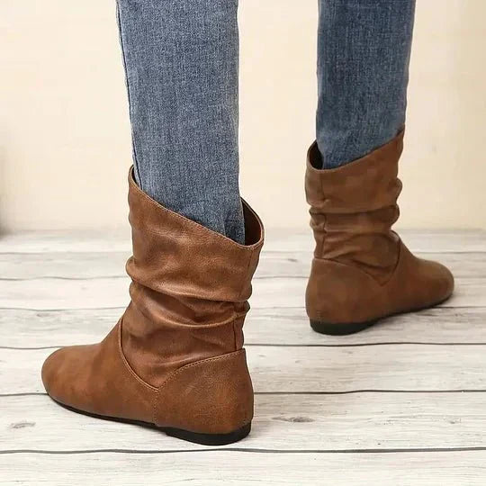Emma Bottes en Cuir Femme – Bottines en Cuir Véritable avec Semelle Antidérapante Élégante