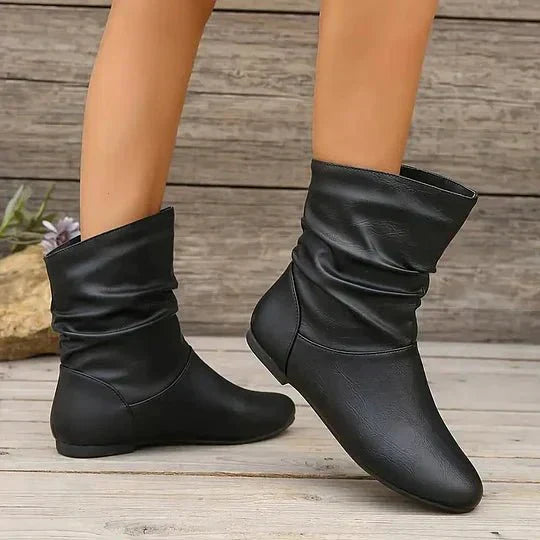 Emma Bottes en Cuir Femme – Bottines en Cuir Véritable avec Semelle Antidérapante Élégante