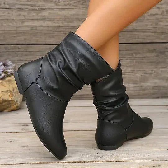 Emma Bottes en Cuir Femme – Bottines en Cuir Véritable avec Semelle Antidérapante Élégante