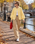 Hanneli Gilet Femme en Grosse Maille Boutonné – Col Rond et Coupe Ample