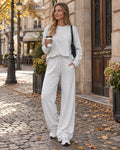 Uma Ensemble Lounge Femme 2 Pièces – Haut Manches Longues & Pantalon Large
