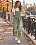 Elara Salopette en Jean Fleurie Femme – Coupe Large, Bretelles Réglables & Poches